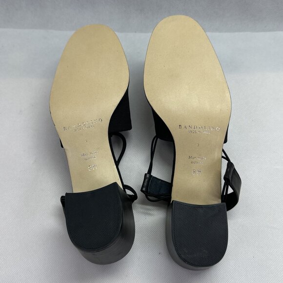 NIB Bandolino B-Ontario Black Stretch Fabric Sling-Back Heels - Picture 7 of 8